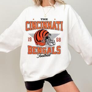 Cincinnati Bengals 1968 Crewneck Sweatshirt Retro Nfl Football